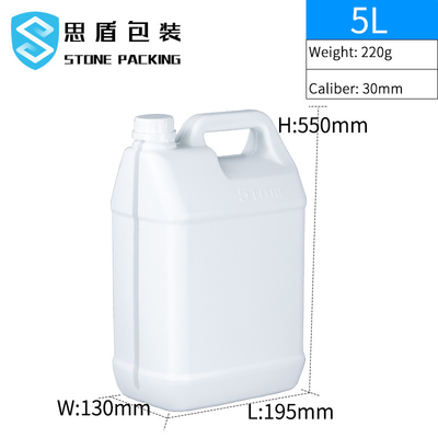 128 Fl Oz สีขาว HDPE พลาสติก Square 5 Gallon Bucket 220g OEM