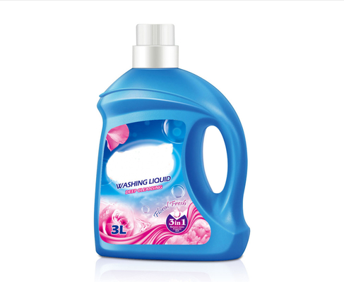 น้ำยาทำความสะอาดขวดพลาสติก 3L นำมาใช้ใหม่ HDPE เปล่าสำหรับน้ำยาซักผ้าน้ำ