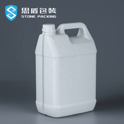 220G Square HDPE Bottle Empty 5l คอนเทนเนอร์ทนกรดด่าง