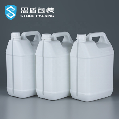 ถังพลาสติกทรงสี่เหลี่ยม 299 มม. ทนทานต่อสิ่งแวดล้อม 5L ขวด HDPE 220G