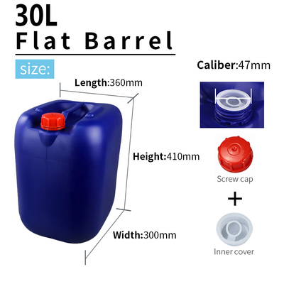 ถังพลาสติกสี่เหลี่ยมจัตุรัสอาหารเกรด 30l พร้อมหูจับ 1.5KG