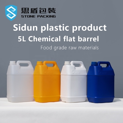 สารเคมีรายวัน ขวดพลาสติก HDPE 35 มม. ถังพลาสติก 5 ลิตร 192*125*305 มม