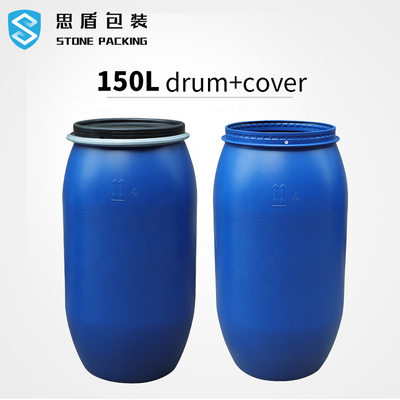 บรรจุภัณฑ์เคมีพลาสติกโลหะ HDPE PP ปิดผนึกอย่างแน่นหนา 150L ถังพลาสติก