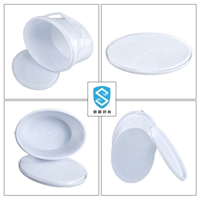 ภาชนะเคมีวงรี 1 แกลลอนถังกลมวงรีพร้อมฝาปิด 265 * 265mm