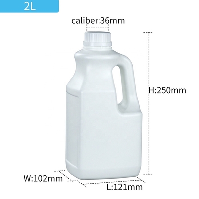 OEM ODM 2L ขวดพลาสติก HDPE สำหรับผลิตภัณฑ์เคมี 121*102*150mm