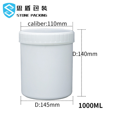 สีขาวสีดำ 12 * 140 มม. ขวดพลาสติก 1 ลิตรพร้อมฝาเกลียว OEM ODM